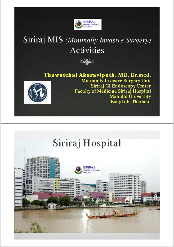 siriraj hospital siriraj hospital siriraj mis activities