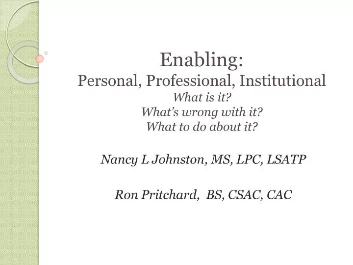 enabling