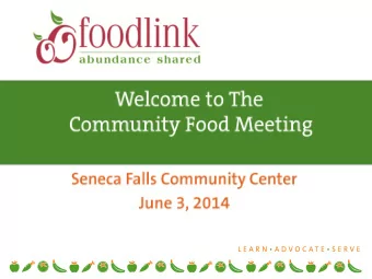 Victor/Farmington  Food Cupboard  Feeding the hungry with dignity and respect since