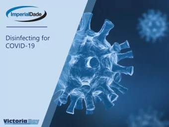 Disinfecting for  COVID-19  Agenda  SARS-CoV-2 vs. COVID-19    Emerging Pathogens Claims