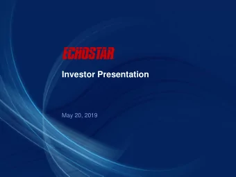Investor Presentation  May 20, 2019  0  0  0  0  0  0  Safe Harbor  This presentation may contain