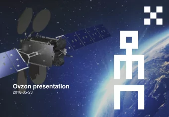 Ovzon presentation  2018-05-23  AGENDA  Ovzons offering  Ovzons market  Financial