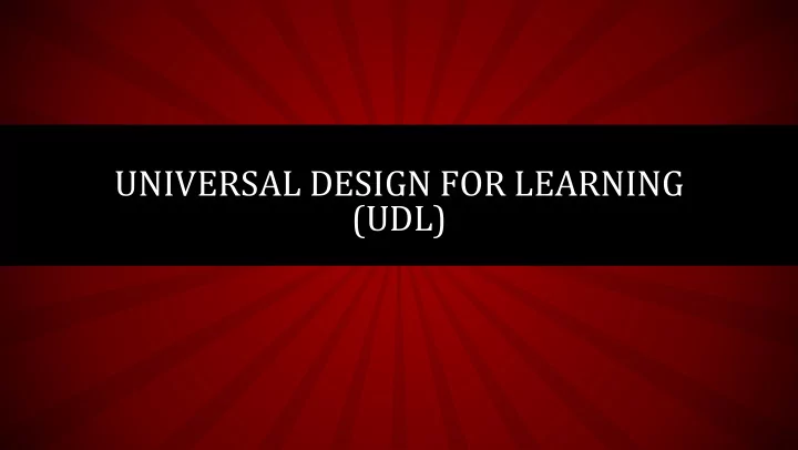 universal design for learning udl universal design for