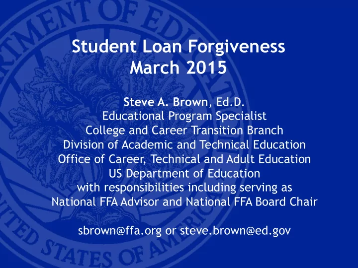 student loan forgiveness