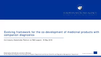 Evolving framework for the co-development of medicinal products with  companion diagnostics  3rd