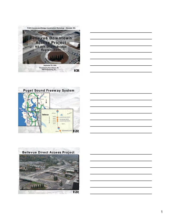 bellevue dow ntow n bellevue dow ntow n access project