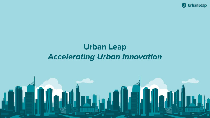 accelerating urban innovation urban innovation can