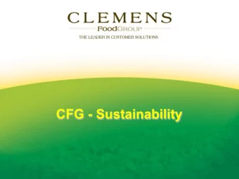 CFG - Sustainability  What We Do  Service  Solutions  Product / Brand  Solutions  Who We Are
