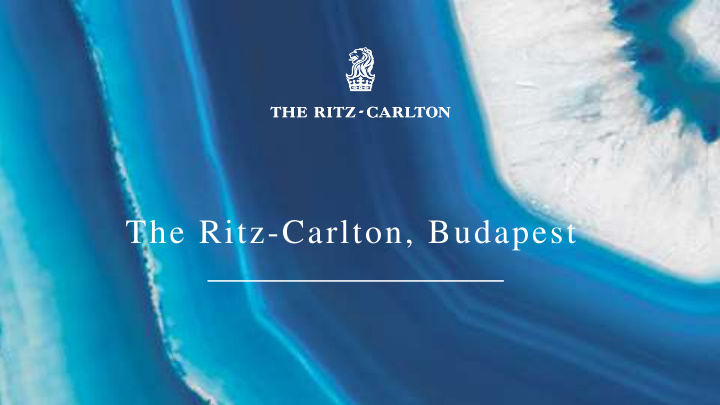 the ritz carlton budapest