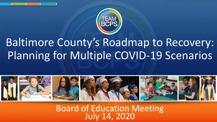baltimore county s roadmap to recovery planning for