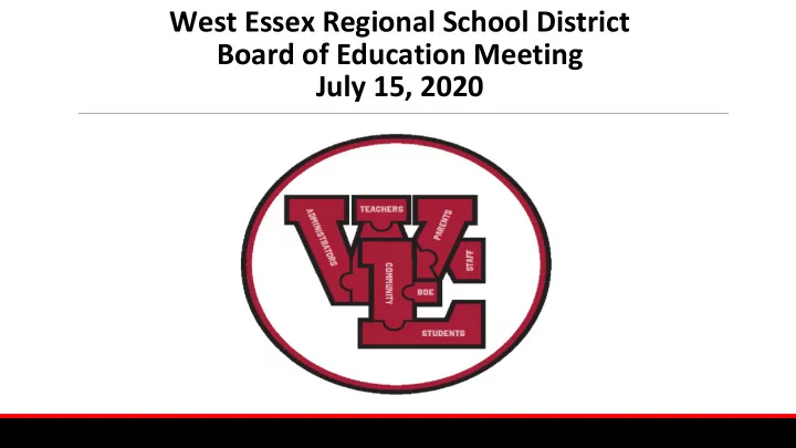west essex regional school district board of education