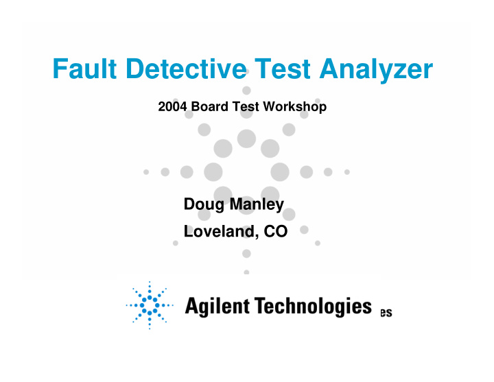 fault detective test analyzer