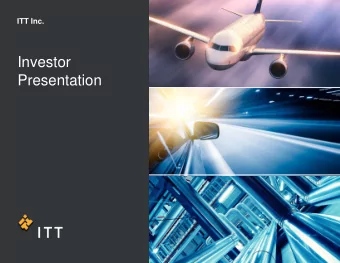 Investor  Presentation  Safe Harbor  This presentation contains forward-looking statements