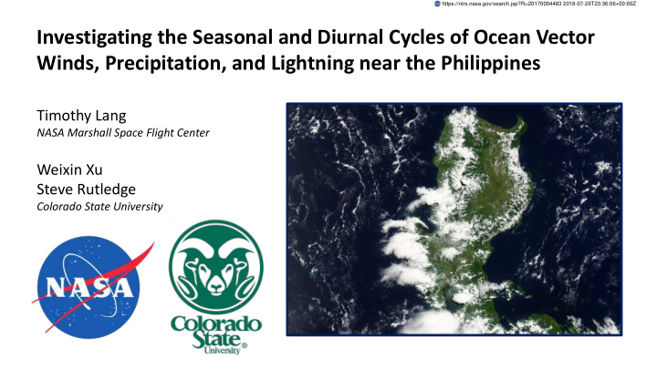 investigating the seasonal and diurnal cycles of ocean