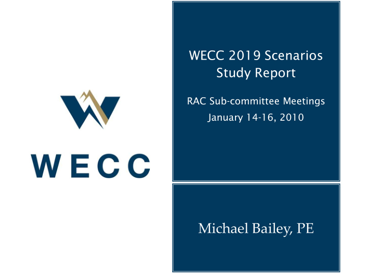 michael bailey pe wecc 2019 scenarios focus question