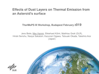 Jens Biele, Max Hamm, Ekkehard Khrt, Matthias Grott (DLR),  Hiroki Senshu, Naoya Sakatani,