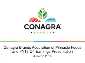 and FY18 Q4 Earnings Presentation  June 27, 2018  Todays Presenters  Brian Kearney  Investor