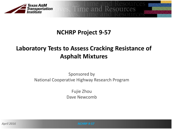 sponsored by national cooperative highway research