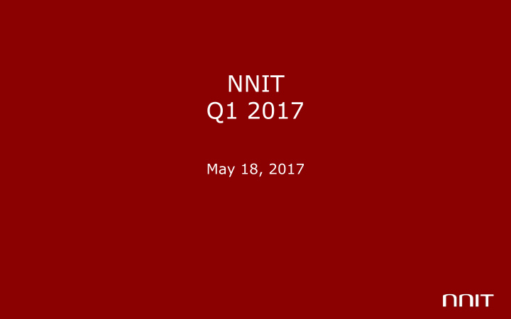 nnit q1 2017