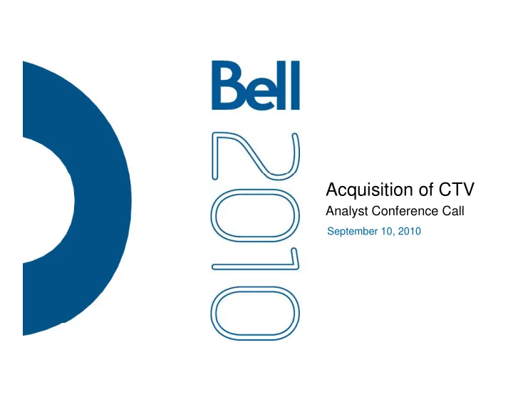 acquisition of ctv