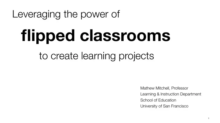 flipped classrooms
