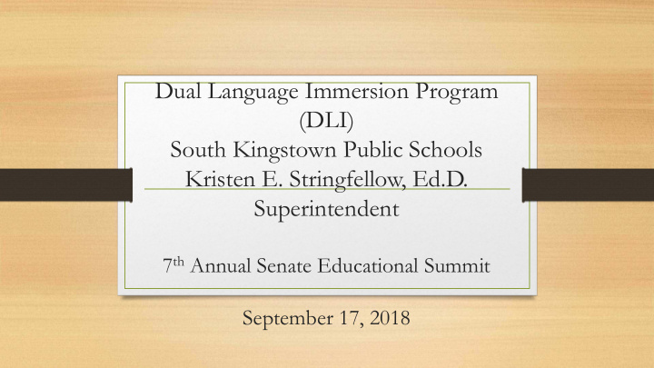dual language immersion program dli south kingstown