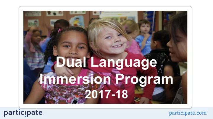 dual language immersion program