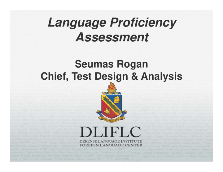 language proficiency assessment