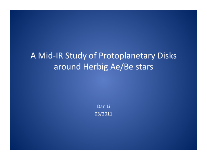 a mid ir study of protoplanetary disks around herbig ae