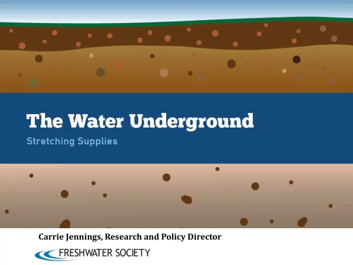 carrie jennings research and policy director reduce reuse