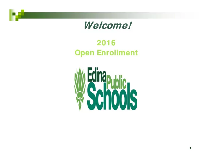 welcome welcome