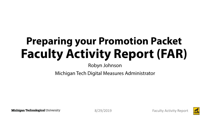 faculty activity report far