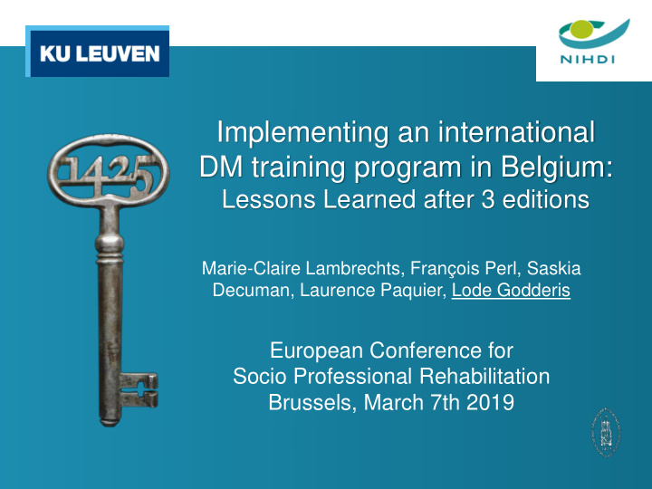 dm training program in belgium