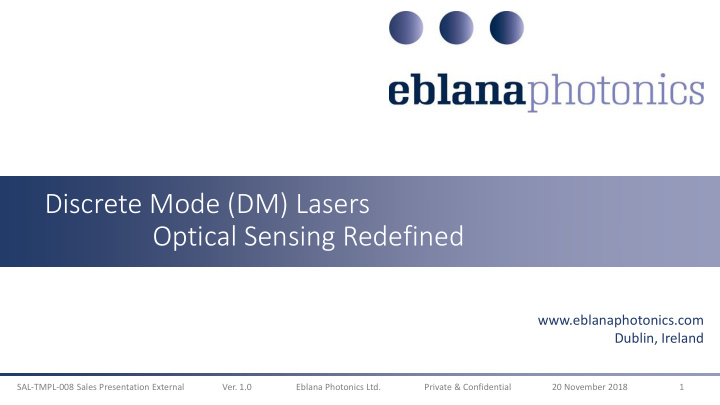 discrete mode dm lasers optical sensing redefined