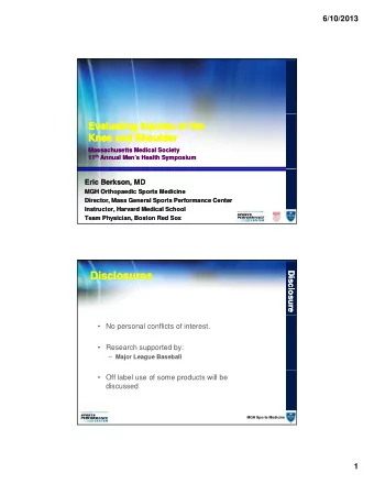 Disclosures  Disclosures   No personal conflicts of interest.  Pain  Swelling   Research