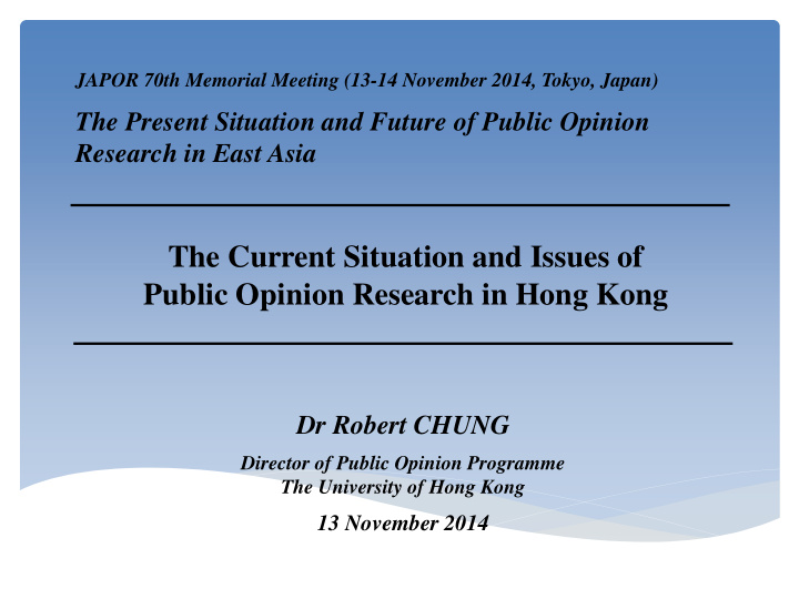 public opinion research in hong kong