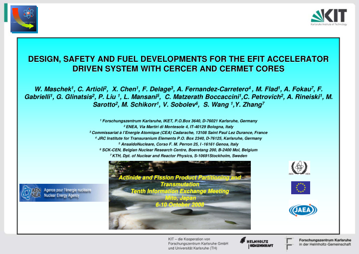 design safety and fuel developments for the efit