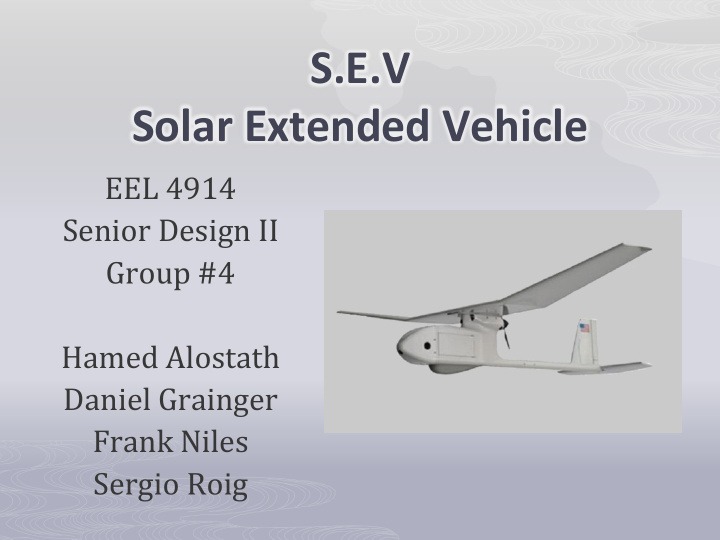 s e v solar extended vehicle