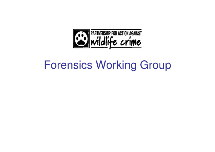 forensics working group fwg terms of reference
