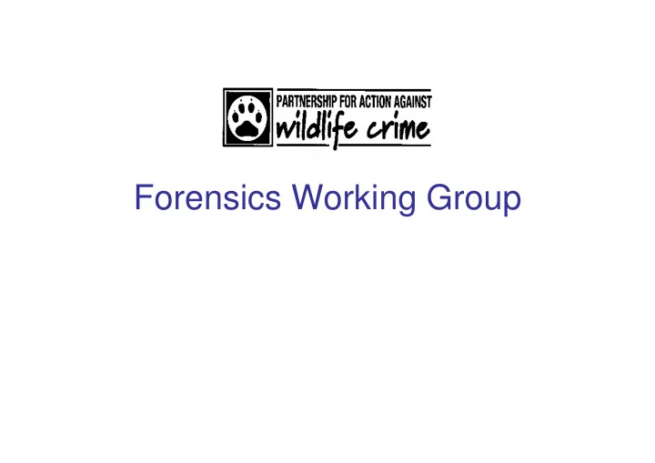 forensics working group fwg terms of reference