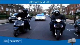OPERATION VENICE P2W Crime  Media Coverage MPS Trends  Theft of Powered-2-Wheelers