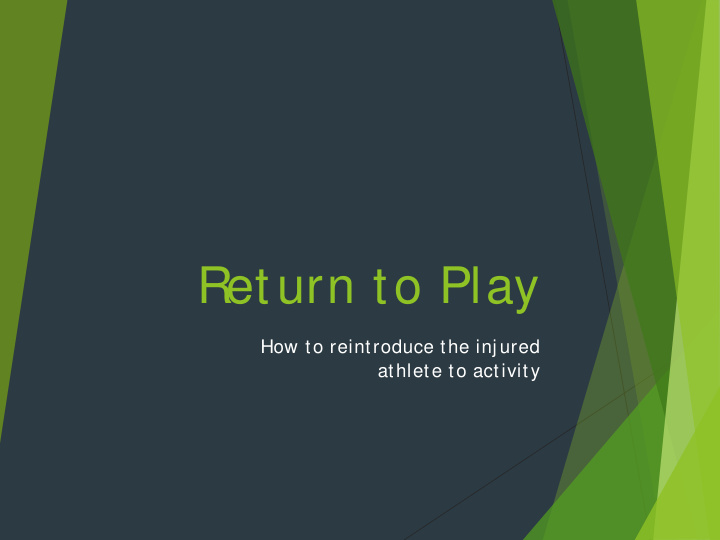 return to play