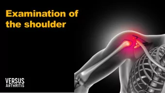 Examination of  the shoulder  Meet the speakers  Dr  Dr Da  Dann  nny  y Mur  urph  phy  Johan