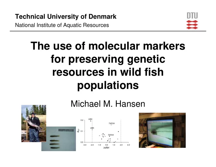 the use of molecular markers for preserving genetic