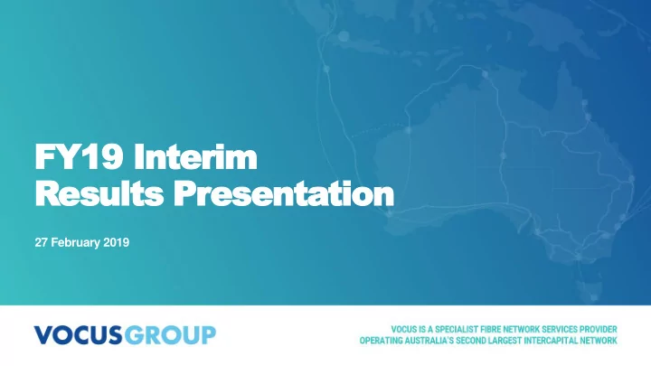 results presentation