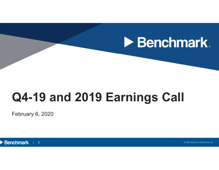 q4 19 and 2019 earnings call