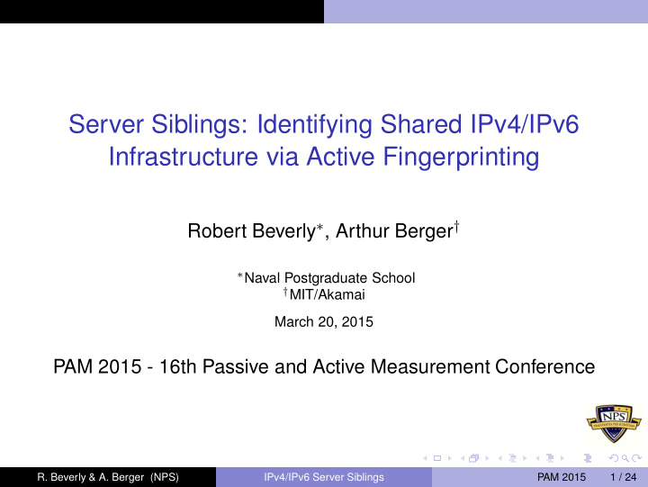 server siblings identifying shared ipv4 ipv6