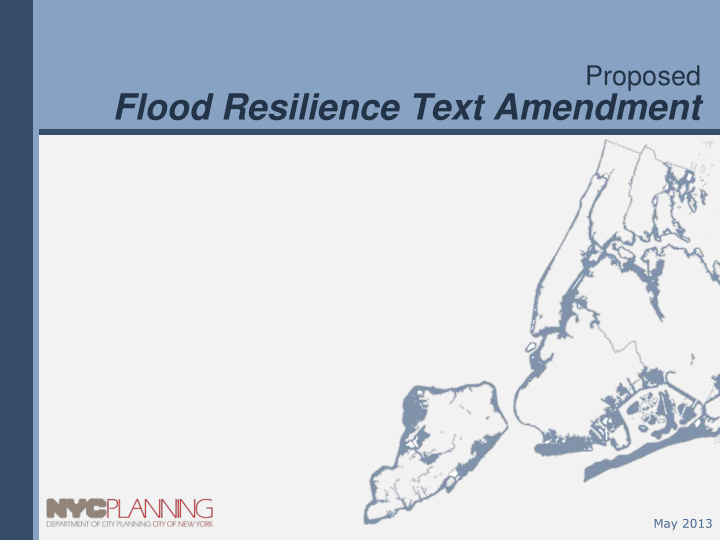 proposed flood resilience text amendment