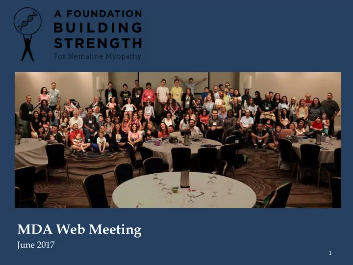 mda web meeting