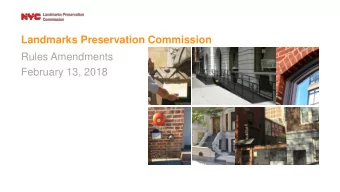 Rules Amendments  February 13, 2018 Introduction  Types of Changes in the Amended Rules: